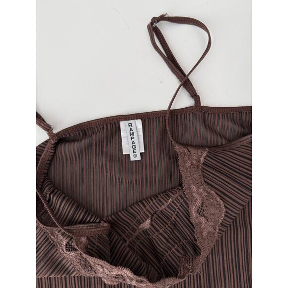 Rampage brown lace cami tank top - size small - Picture 5 of 6